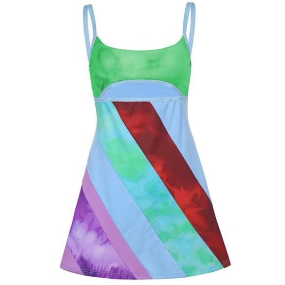 Cutout Color Block Cami Dress - Picture 2 of 3